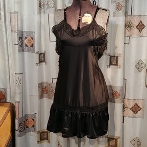 My My My Black Satin Nightie